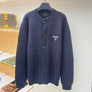 Prada Men's Dark Gray Cardigan